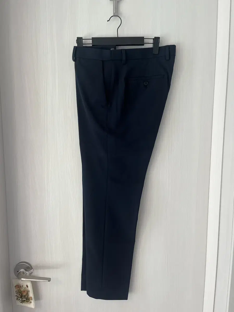 Men's Tapered Hidden Banding Crop Slacks Navy 34