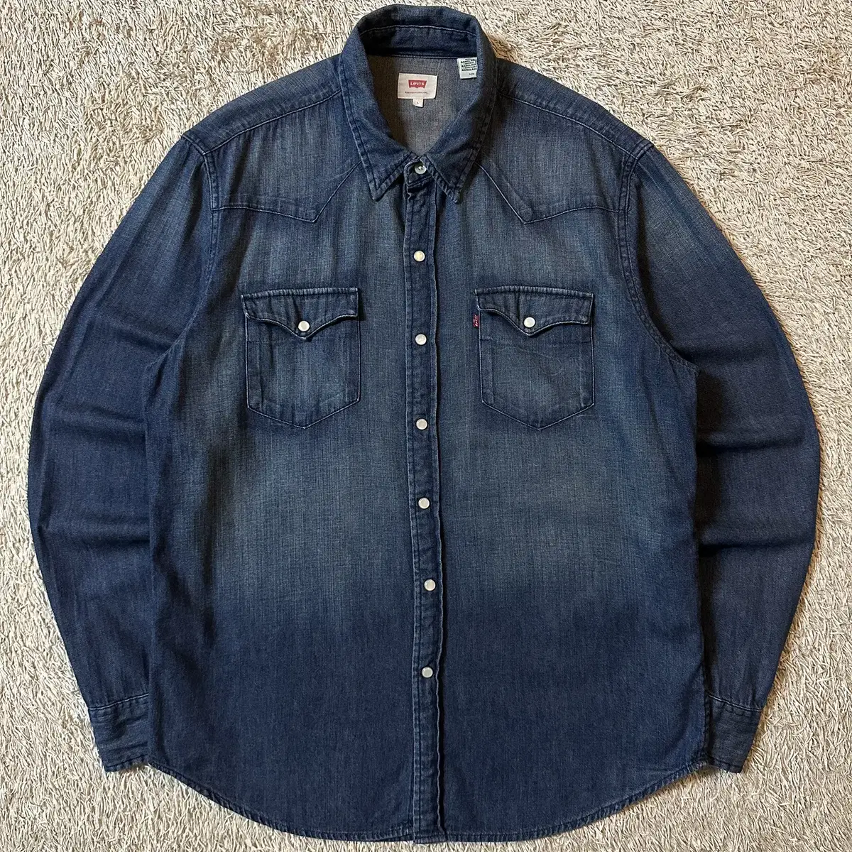 [L] 리바이스 LEVIS 웨스턴 투포켓 데님 셔츠 중청