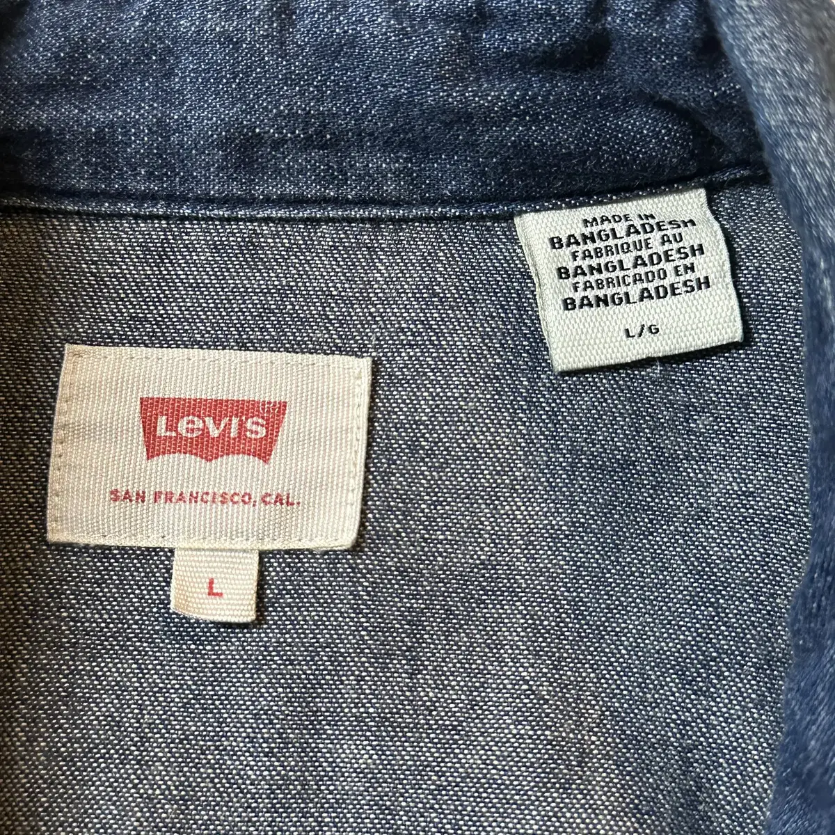 [L] 리바이스 LEVIS 웨스턴 투포켓 데님 셔츠 중청