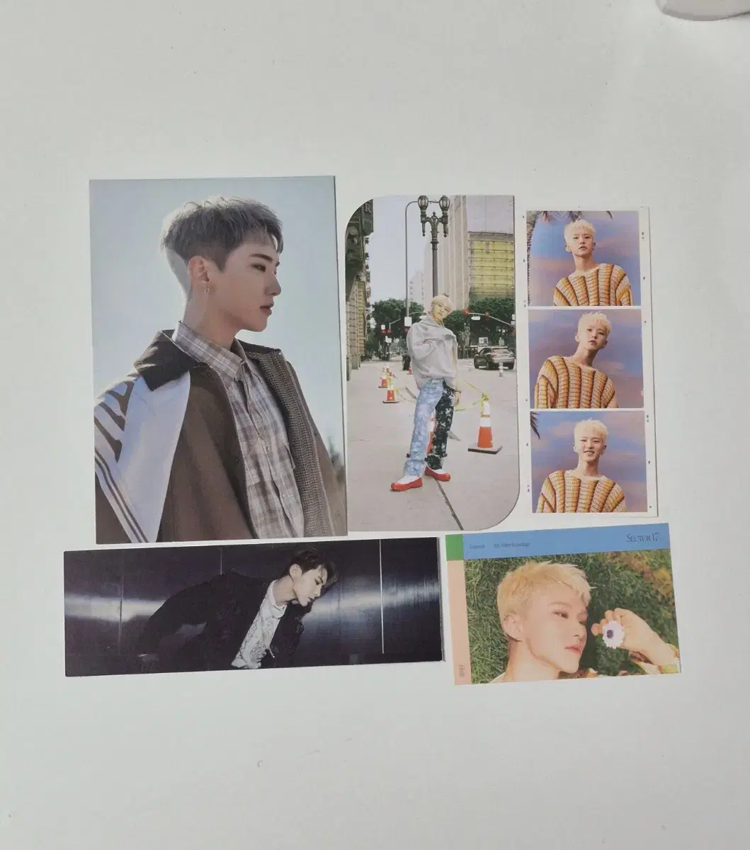 Seventeen hoshi Feathersun Rinse Sector Ataka postcard Bookmarks Polling Card Necut