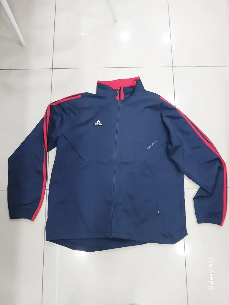 Adidas Size 110 Predator Navy Sports Jumper Windbreaker Pre-Owned Vintage