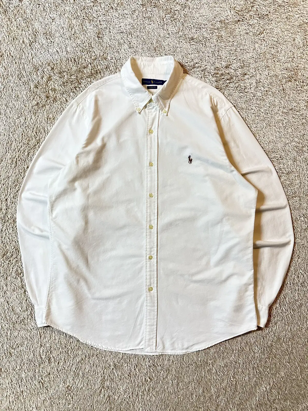 [L] Polo Ralph Lauren New Classic Fit Multipony Oxford Shirt White