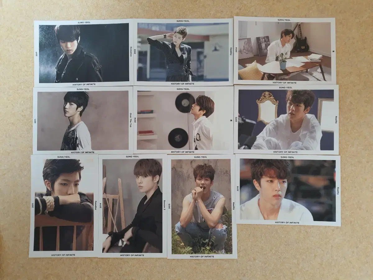 History of infinite sungyeol postcard (10 species)