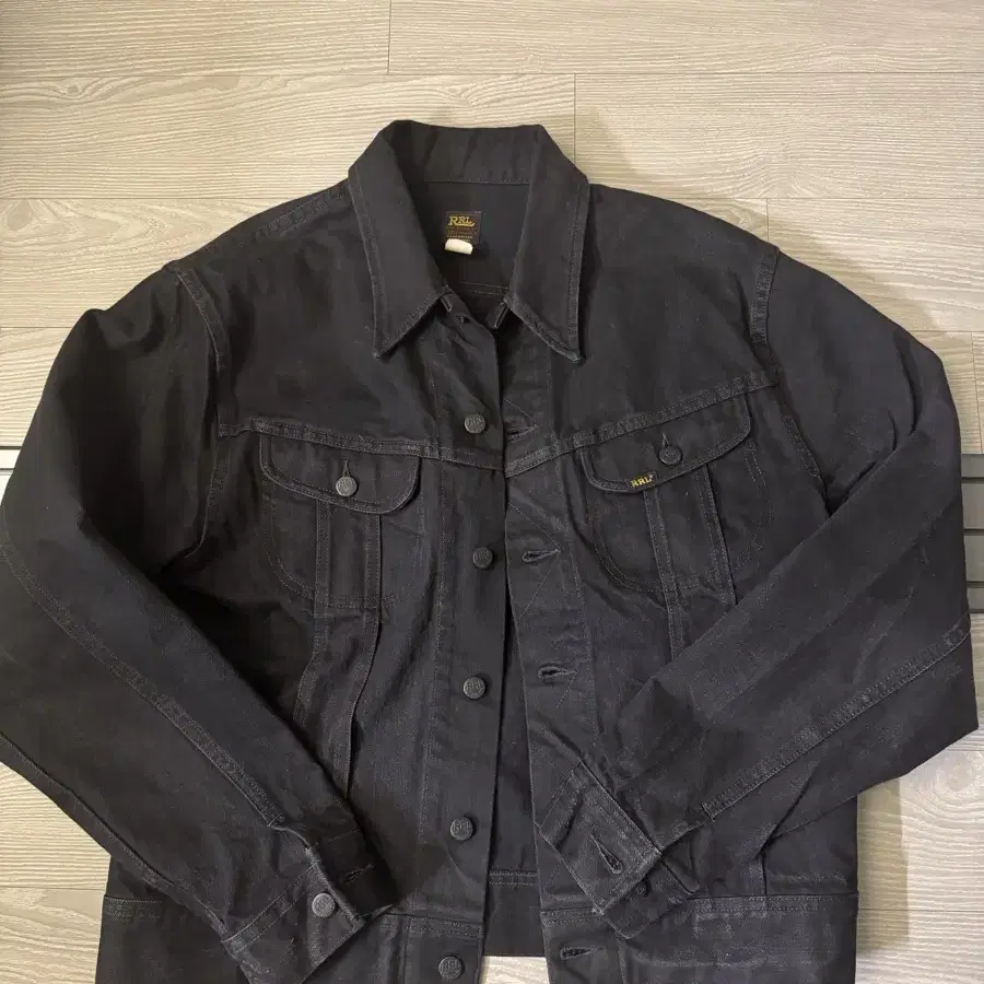 RRL 더블알엘 Lot271 블랙 트러커 데님자켓 L