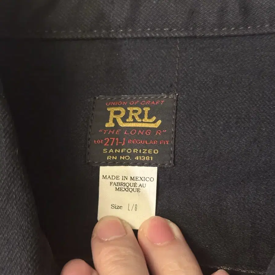 RRL 더블알엘 Lot271 블랙 트러커 데님자켓 L