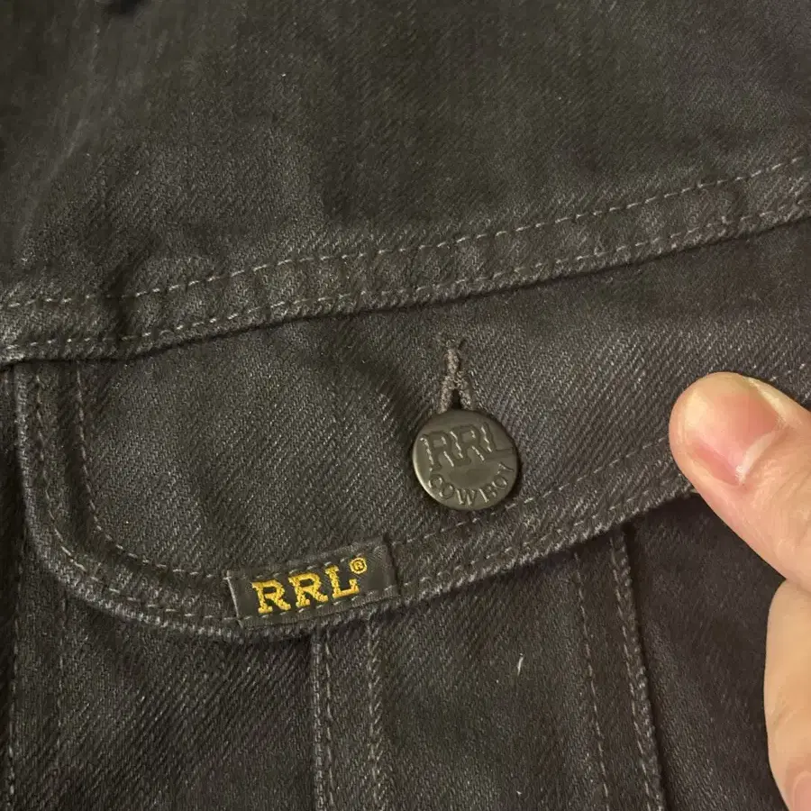 RRL 더블알엘 Lot271 블랙 트러커 데님자켓 L