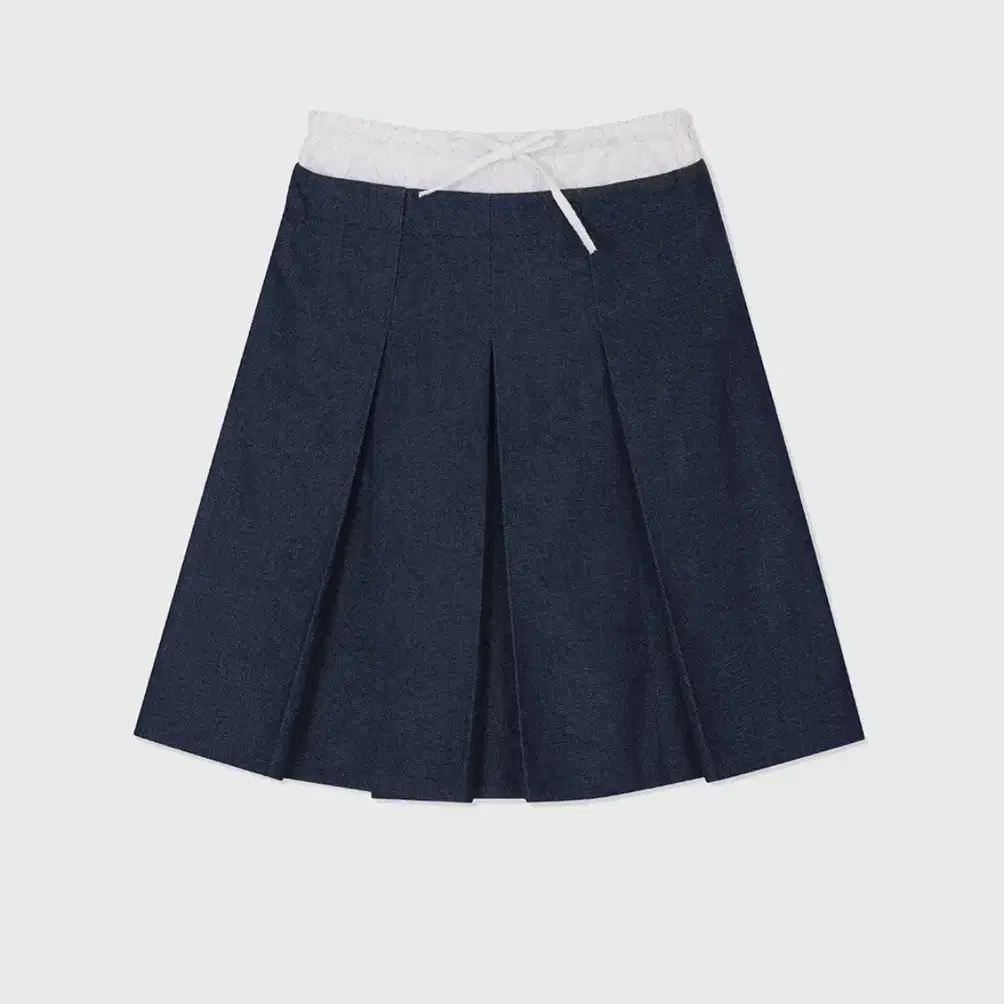 버뮬라 denim pleated skirt (deep blue)