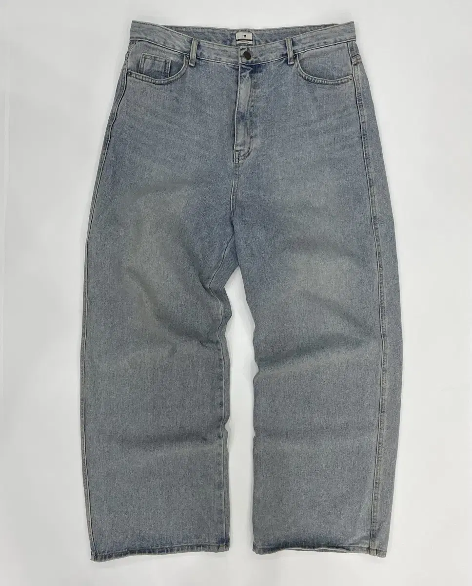 [36] Free shipping exclamation point vintage wide-leg denim pants