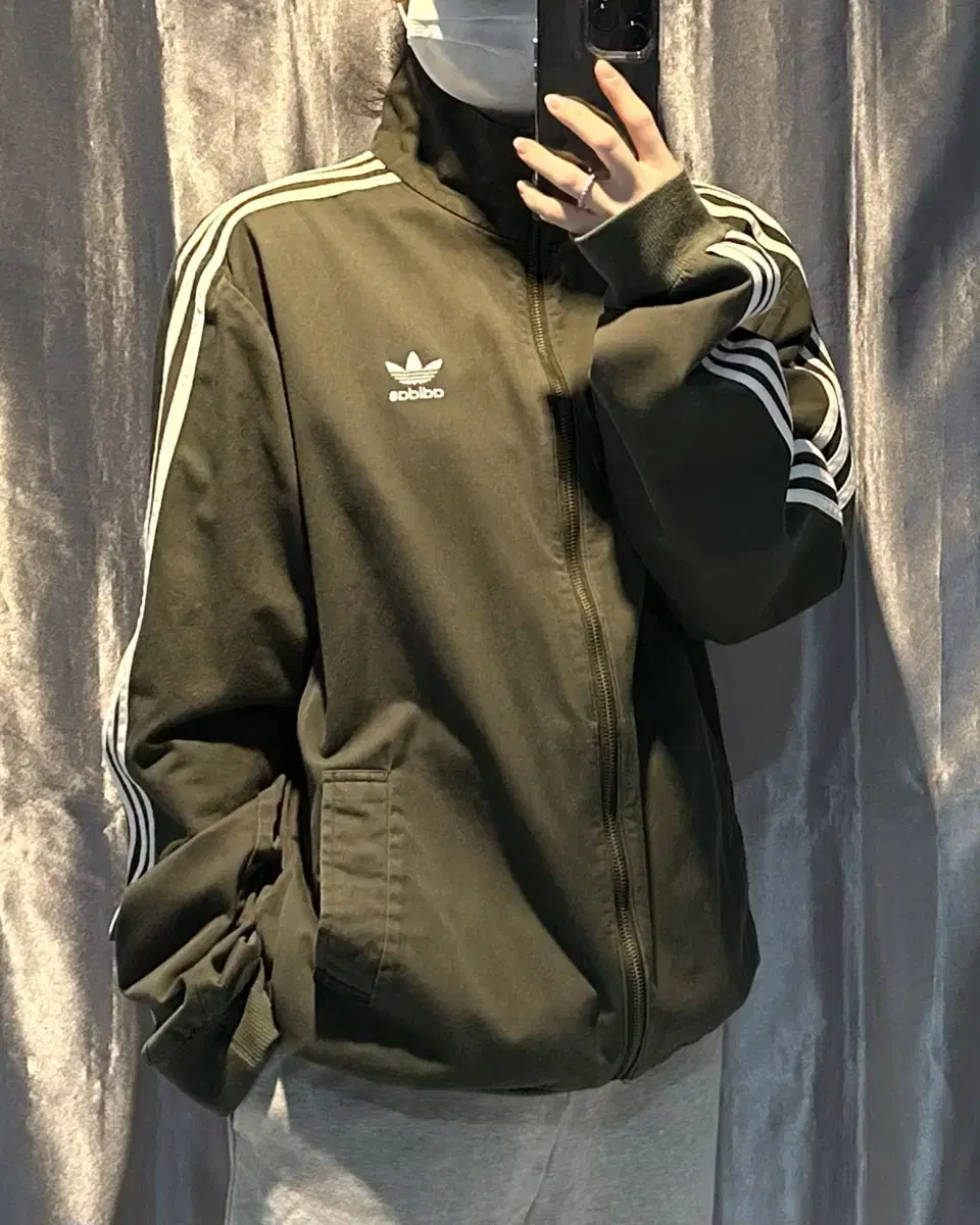 L Adidas Firebird Khaki Tracktop