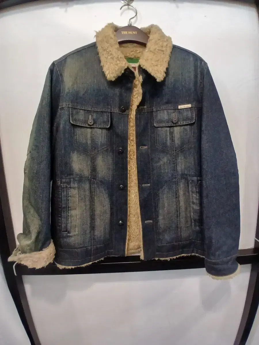 100% Vinpol fleece jean jacket