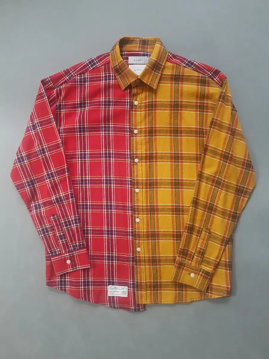 [Free] AND LIBERTY Reworked Check Shirt Red/Yellow