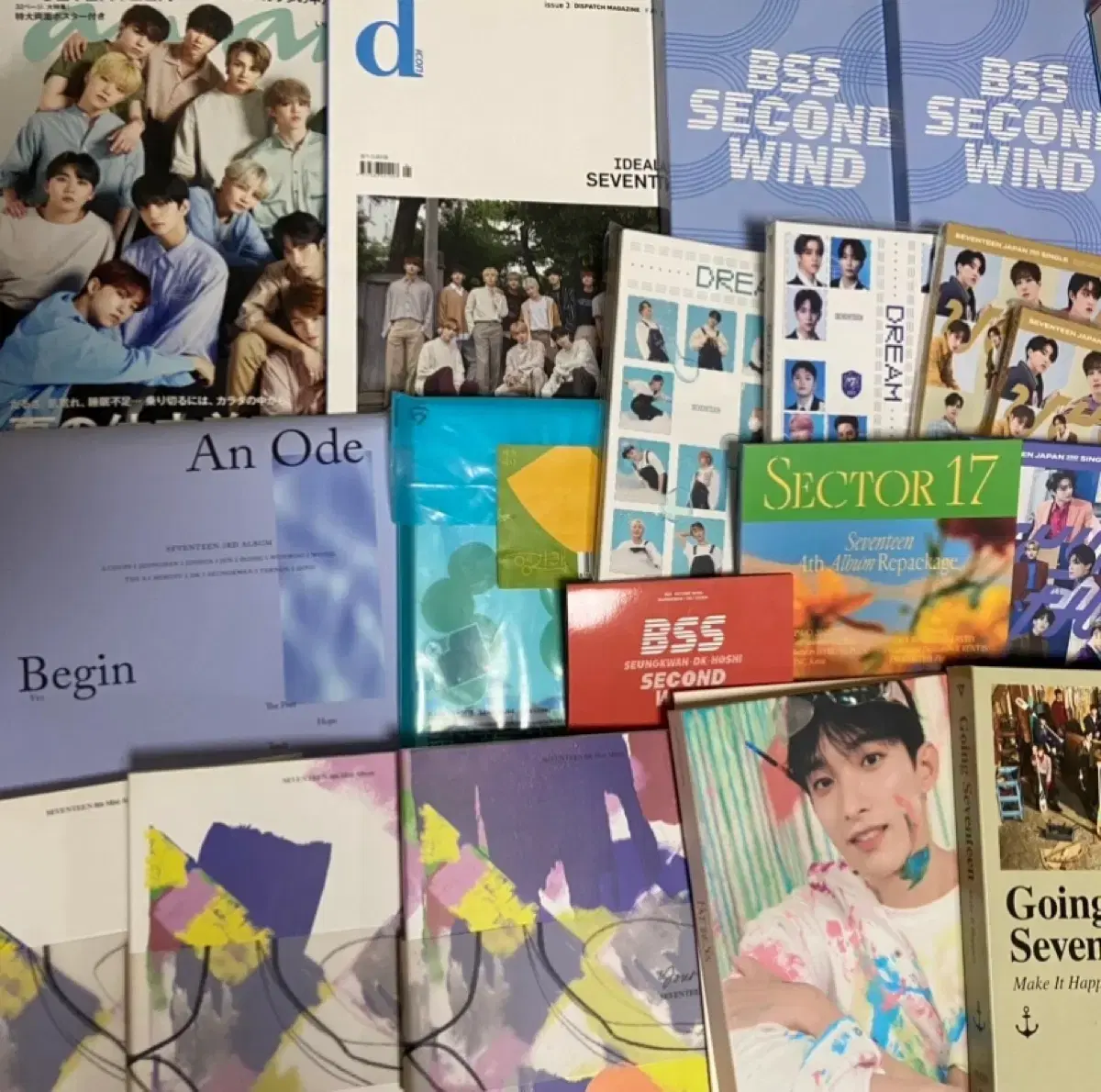 Seventeen unsealed albums magazines and more in bulk.