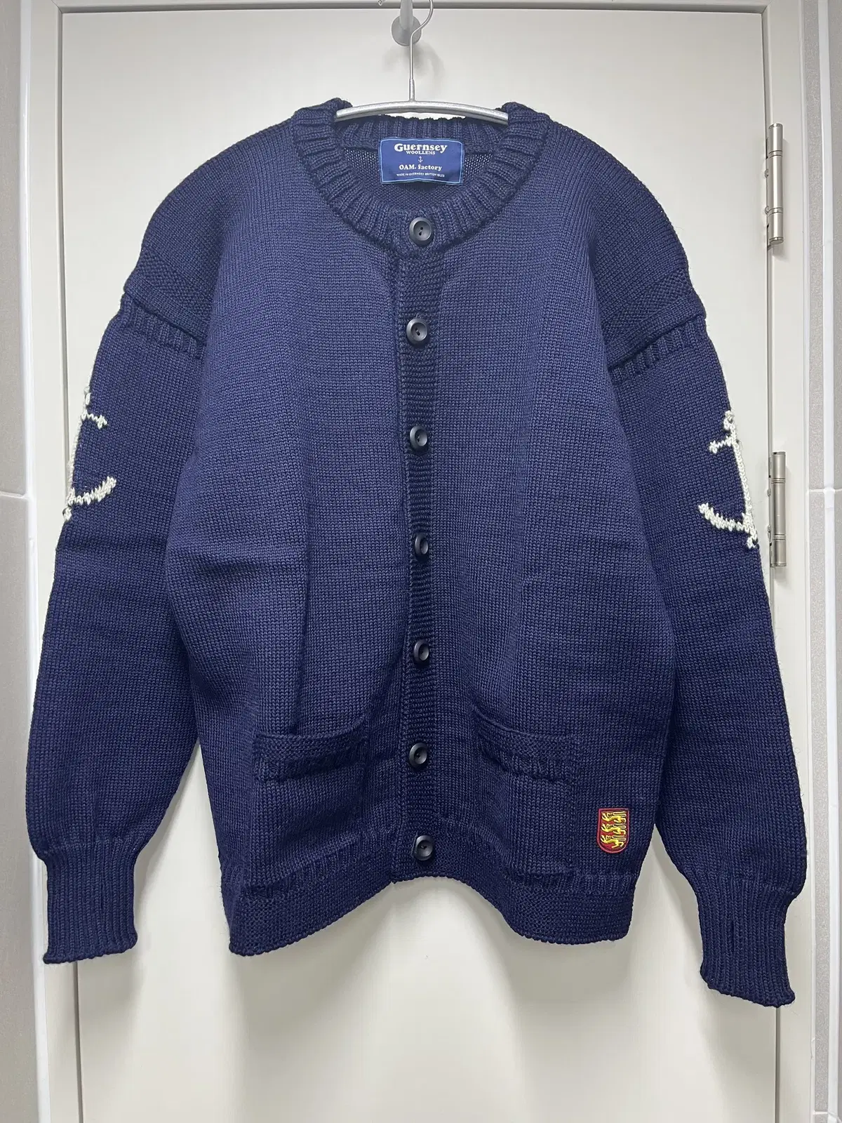 [New] Guernsey Wolves X OAM Factory Fisherman Cardigan 42