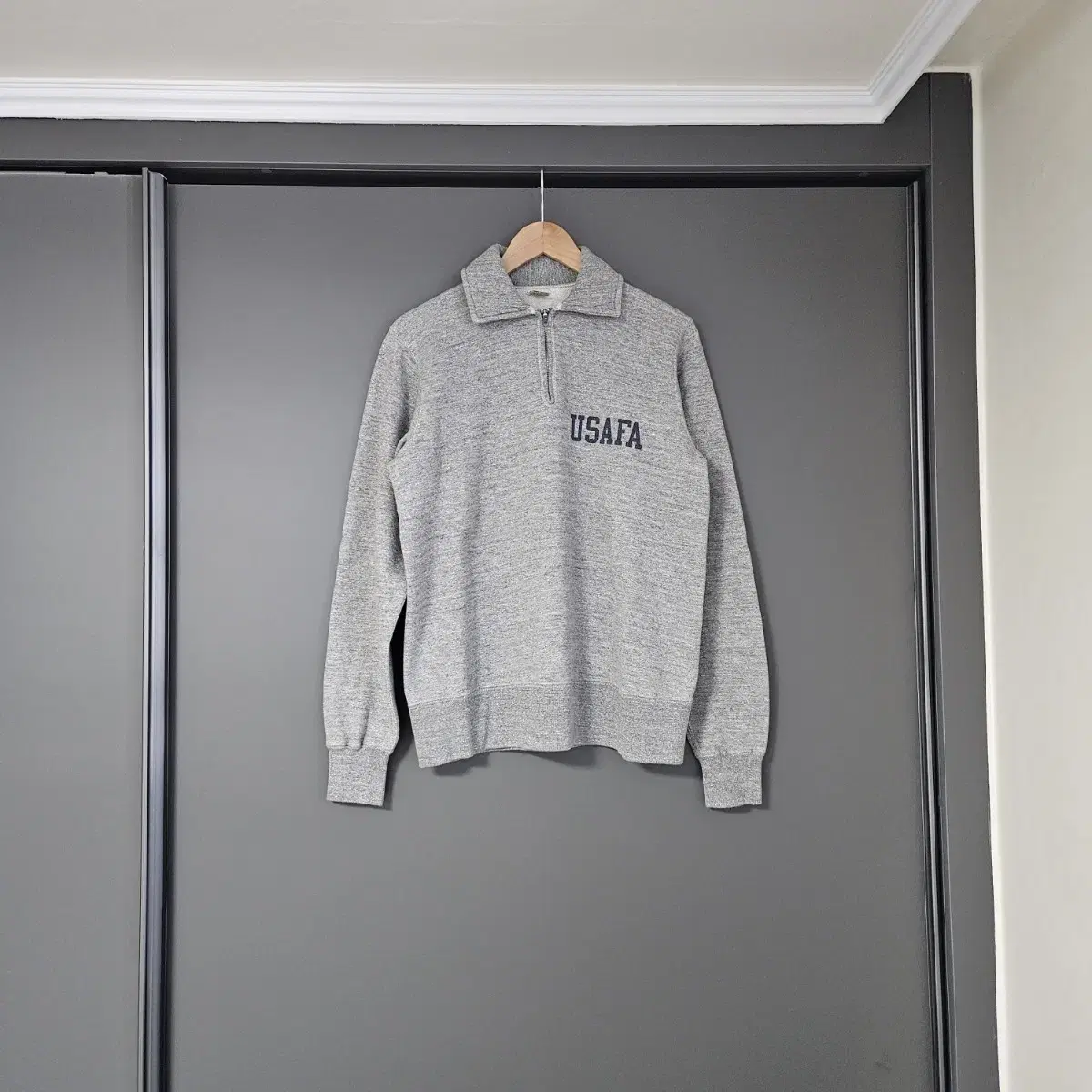 [M] Buzz Rickson USAFA Half Zip Sweatshirt Grey