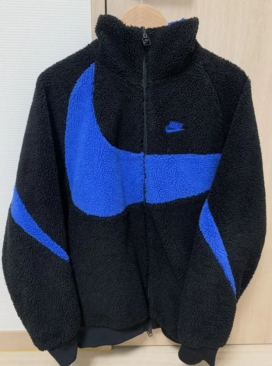 Nike Big Swoosh Jacket Hoodie bloo Royal Reversible M