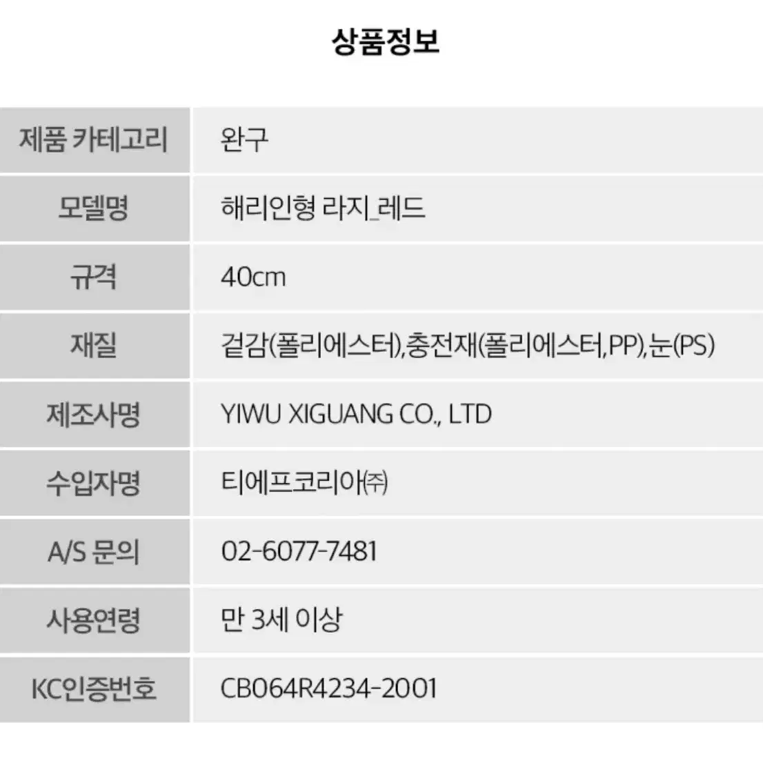 더현대 크리스마스 해리베어 라지 레드