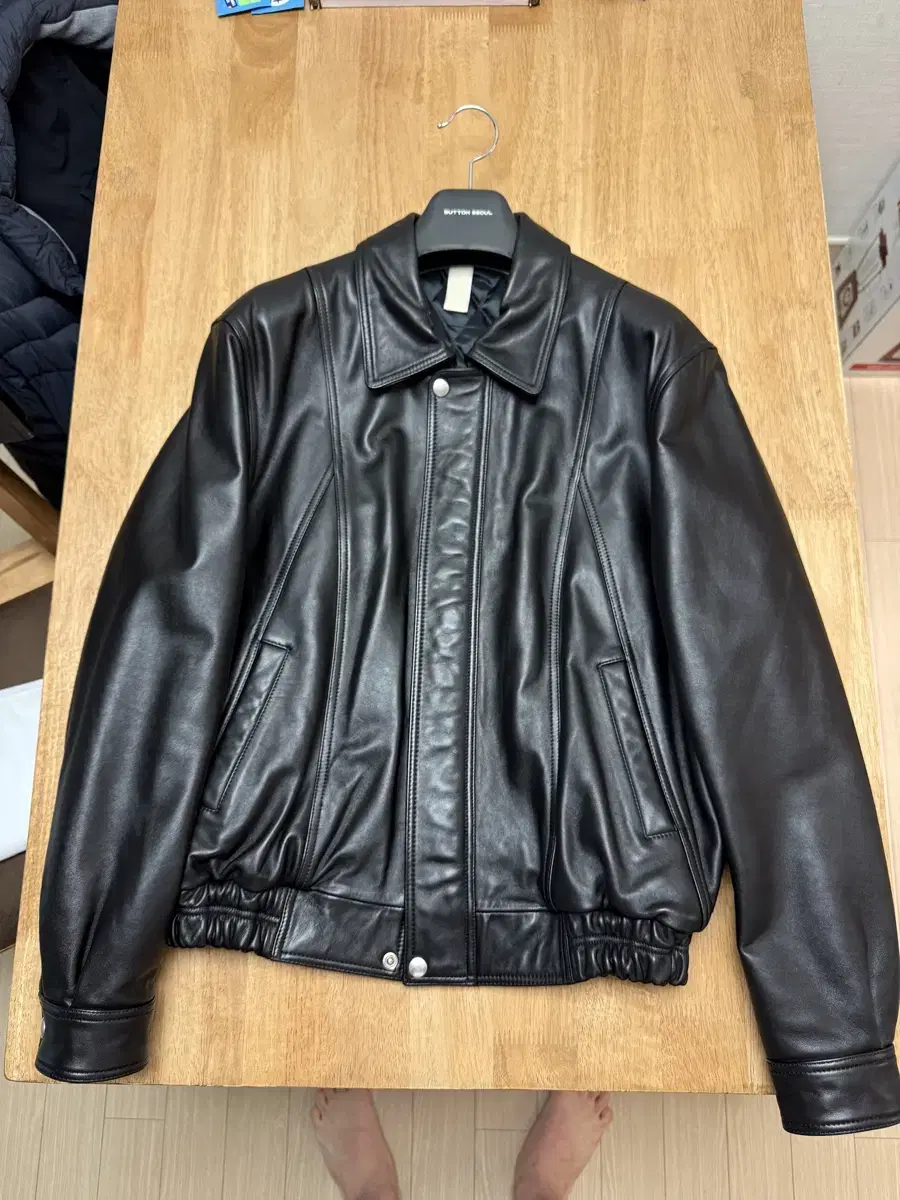 [50] Sunflower 90s Bomber Leather Jacket