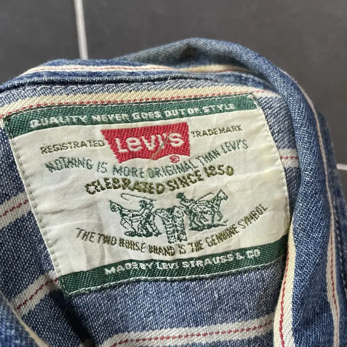 Levis 리바이스 데님 스트라이프 셔츠