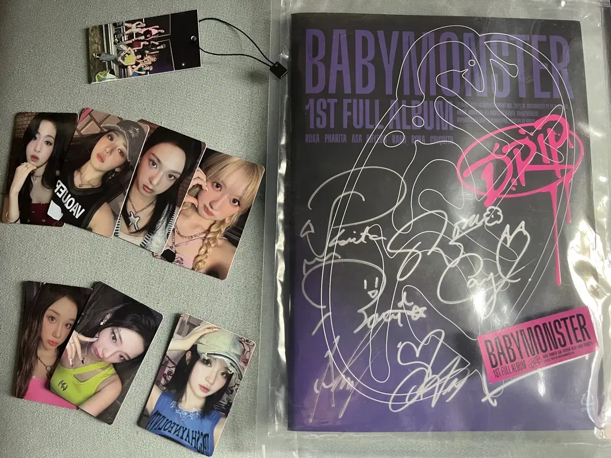 Baby Monster Unsold Autographed Signed Album photocard WTS