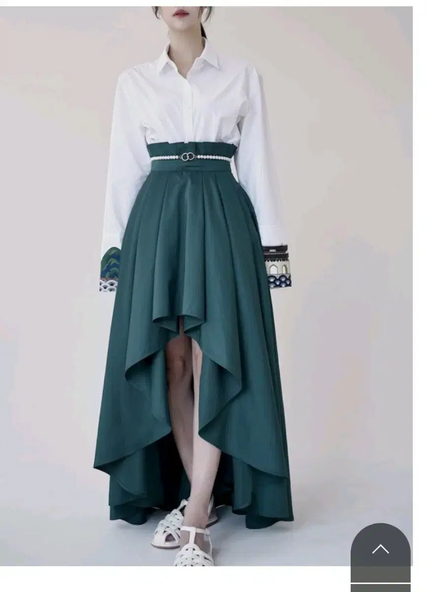 No Space Sale) m Sinseoul Hanbok Skirt SATIN Tulip Skirt Tumblbug