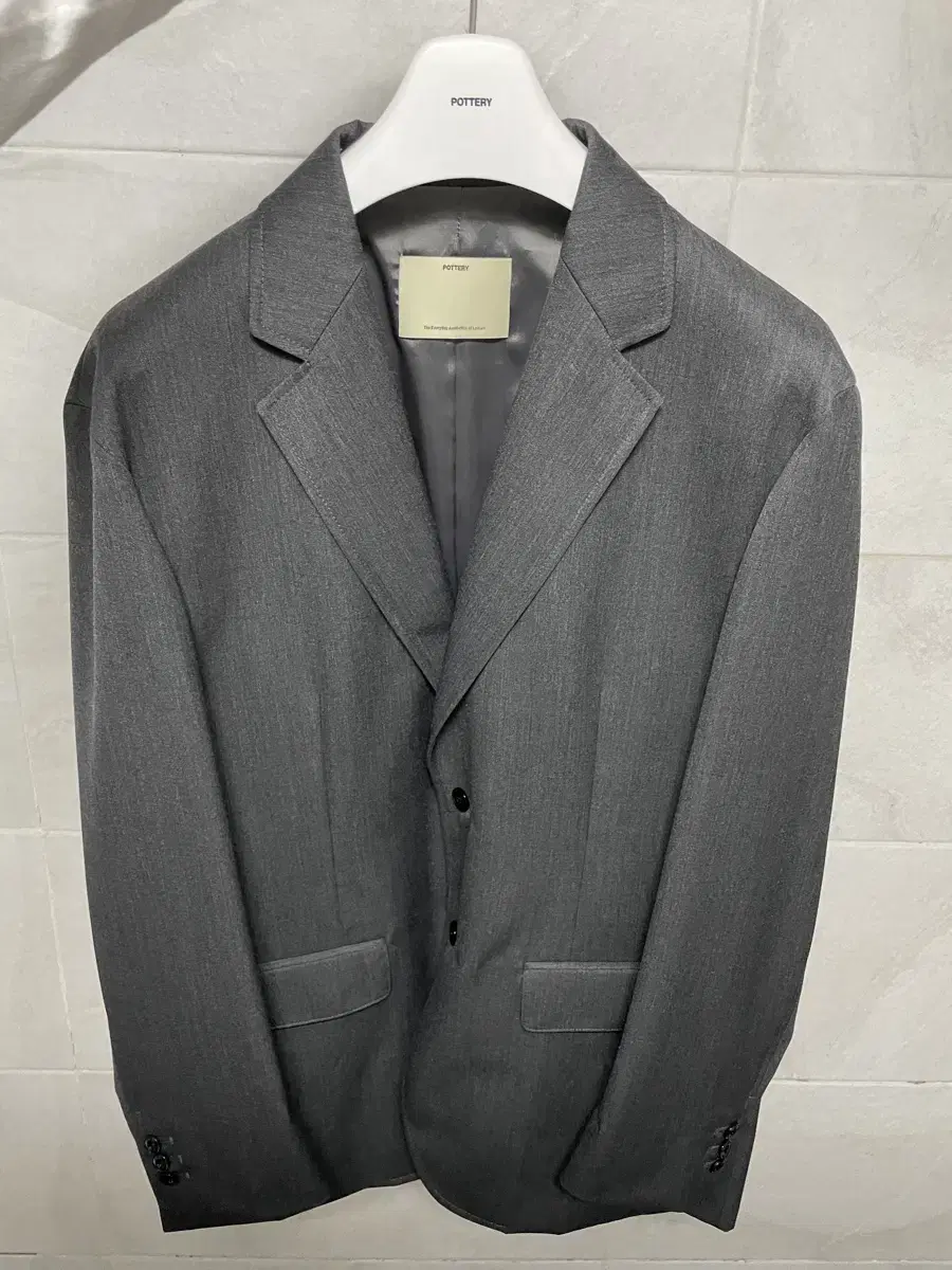 Pottery Wool Blazer Size 2 Charcoal