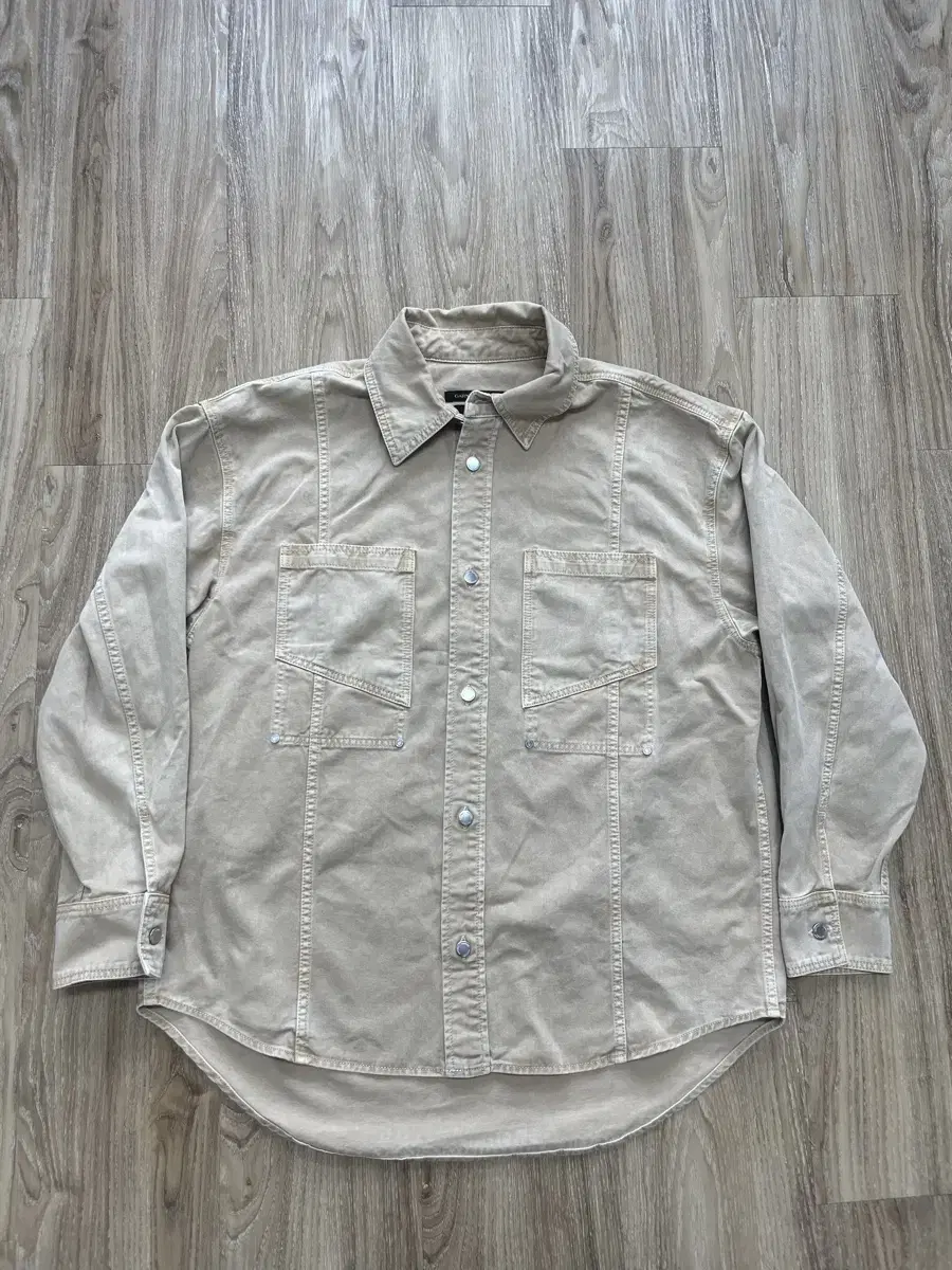 Garnet Homme Garment Dying Overfit Trucker Shirt