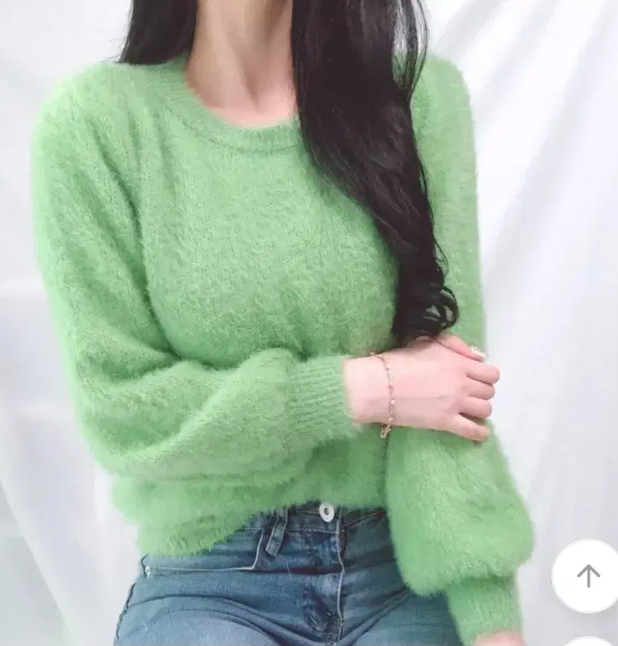 Lime Green Angora Knit