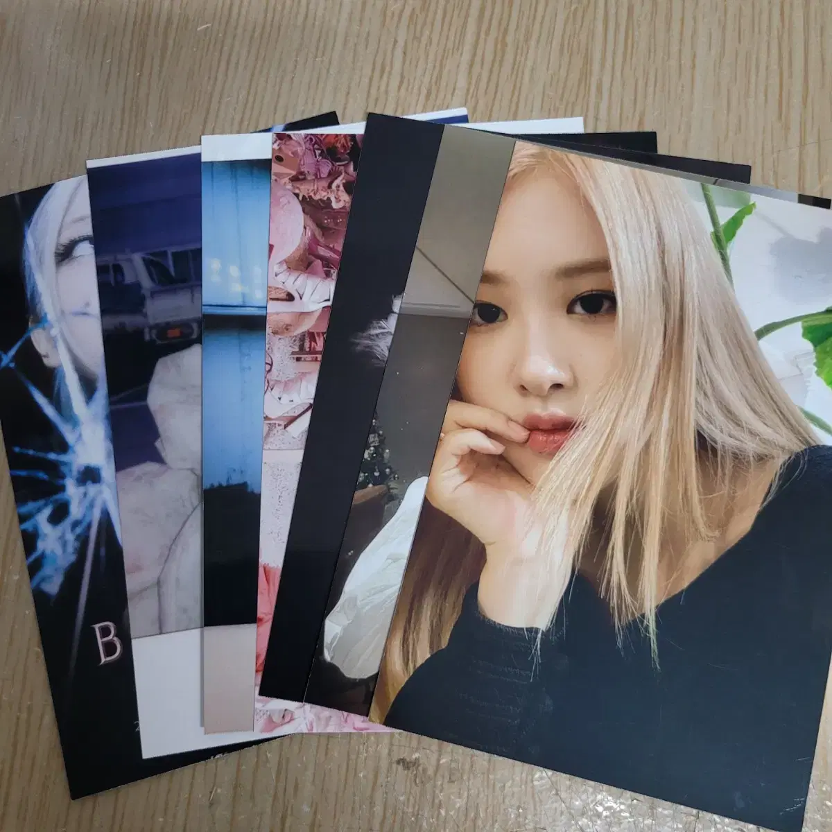 Black Pink rose postcard Photo Prints