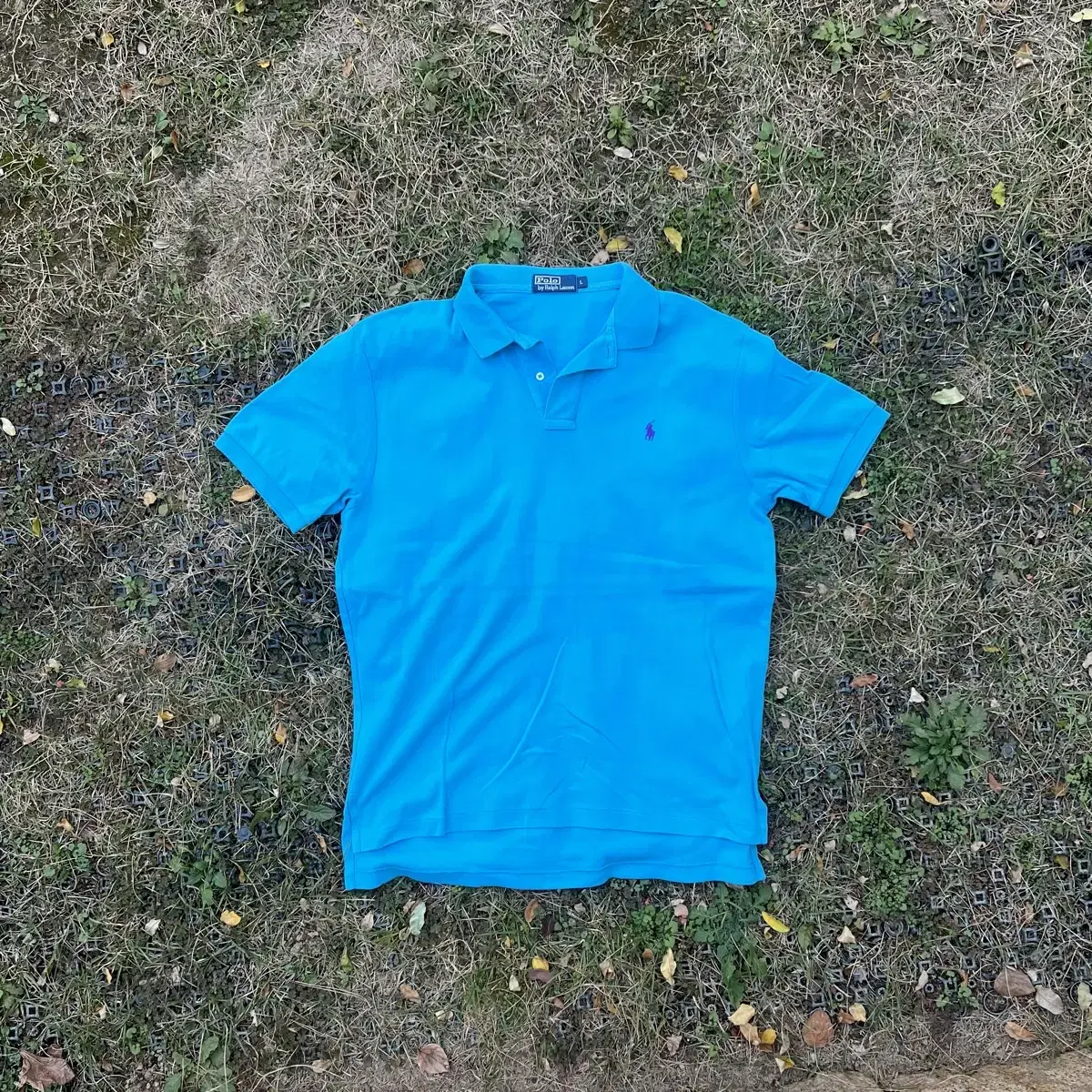 POLO Sky Color Collar Tee(L)