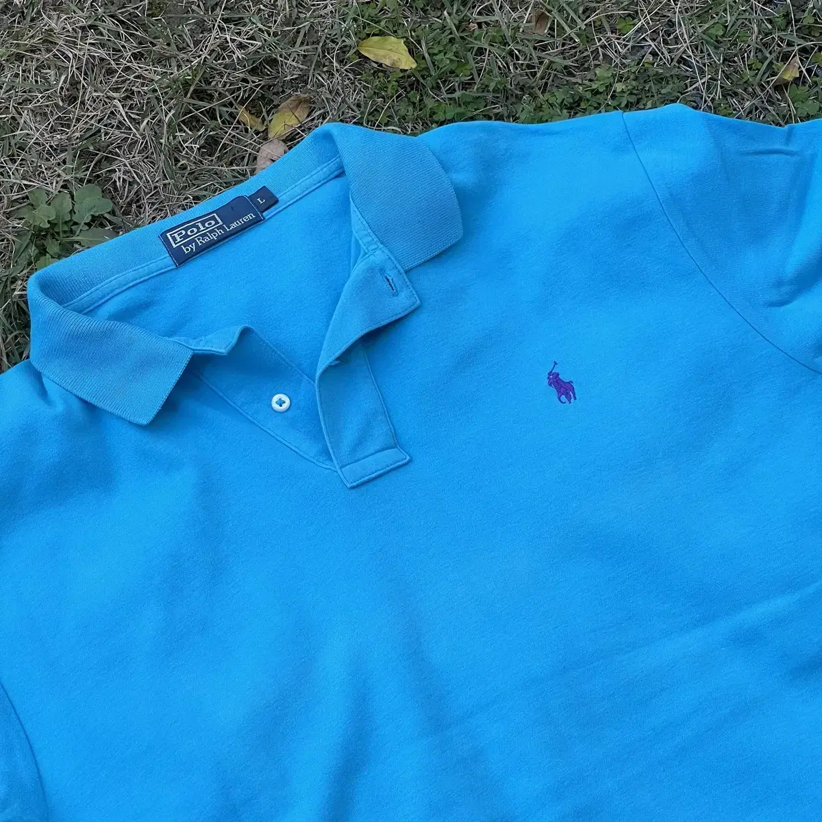 POLO Sky Color Collar Tee(L)