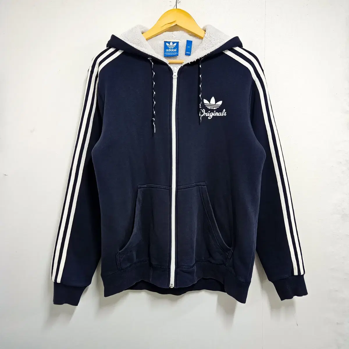 Adidas fleece hoodie zip-up wool jacket 100-105