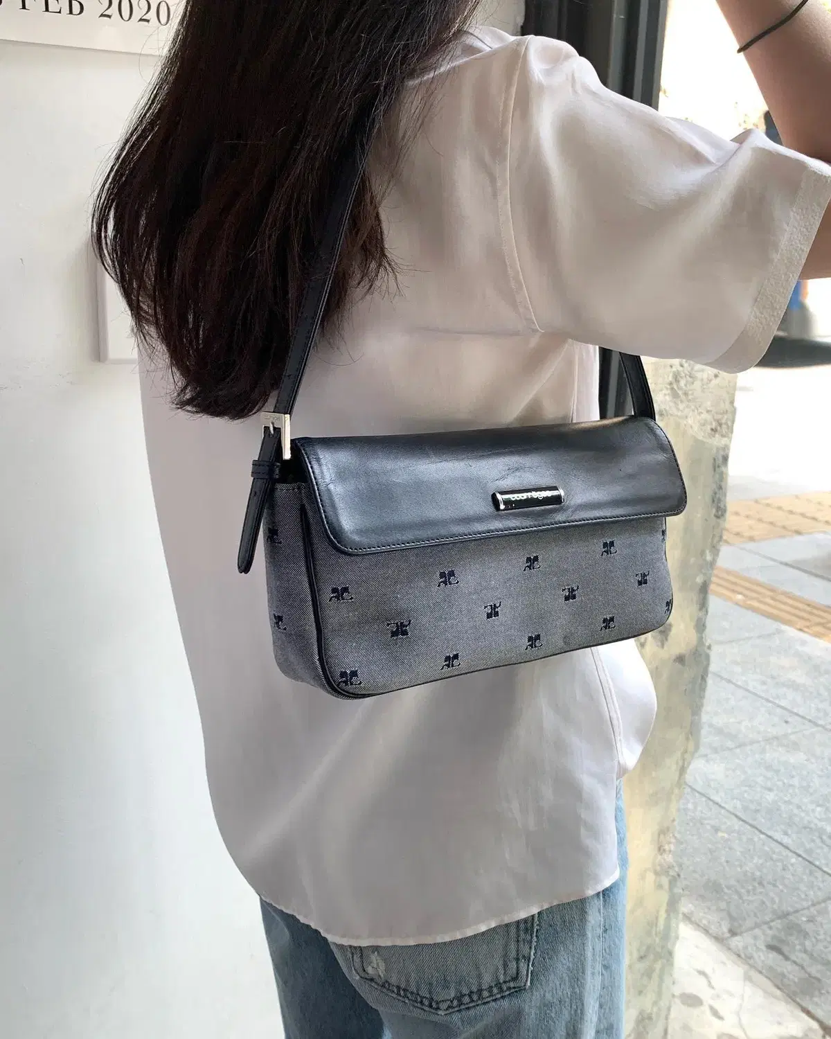 90s Courreges Cross Bag 빈티지 꾸레쥬쿠레쥬숄더백바게트