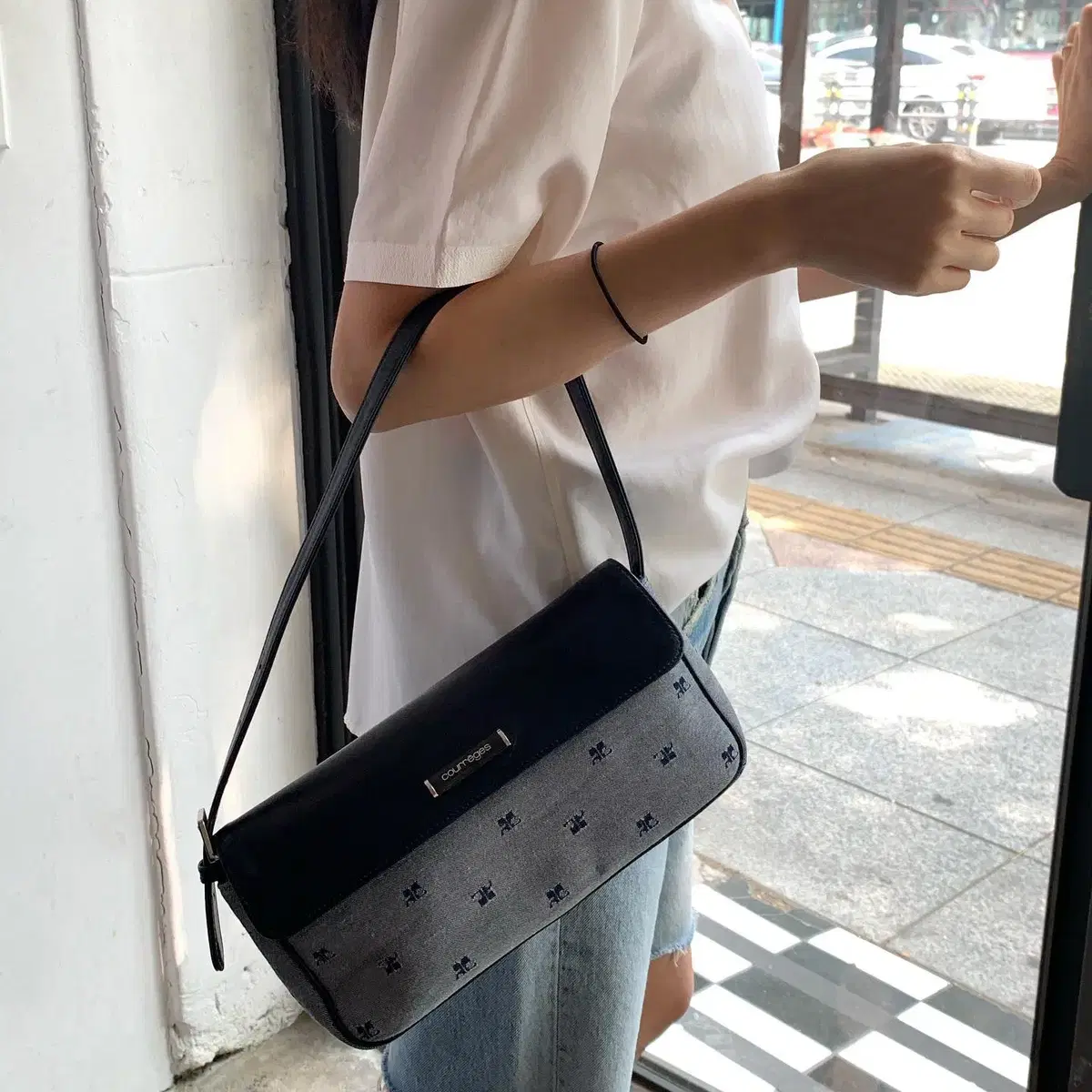 90s Courreges Cross Bag 빈티지 꾸레쥬쿠레쥬숄더백바게트