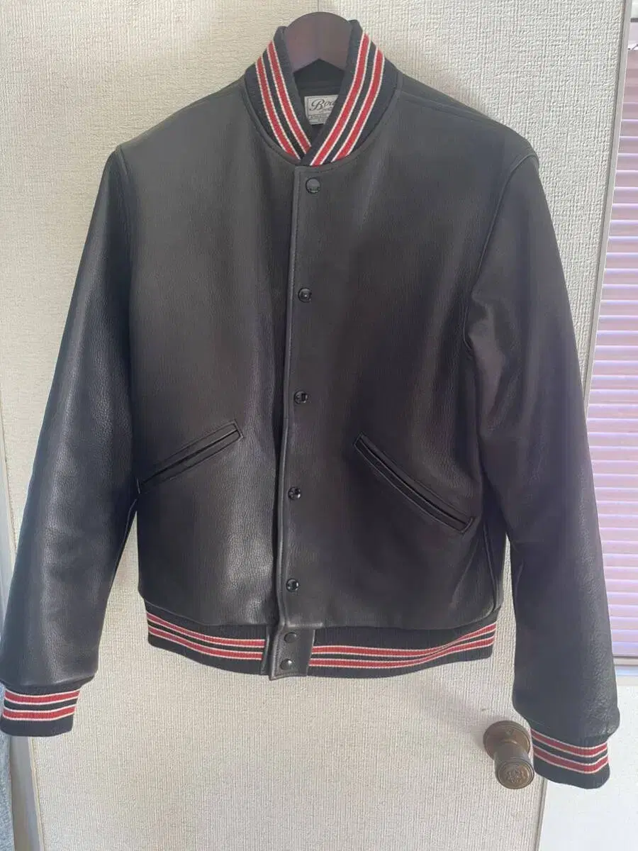 (42) Warehouse Leather Stadium Leather Jacket