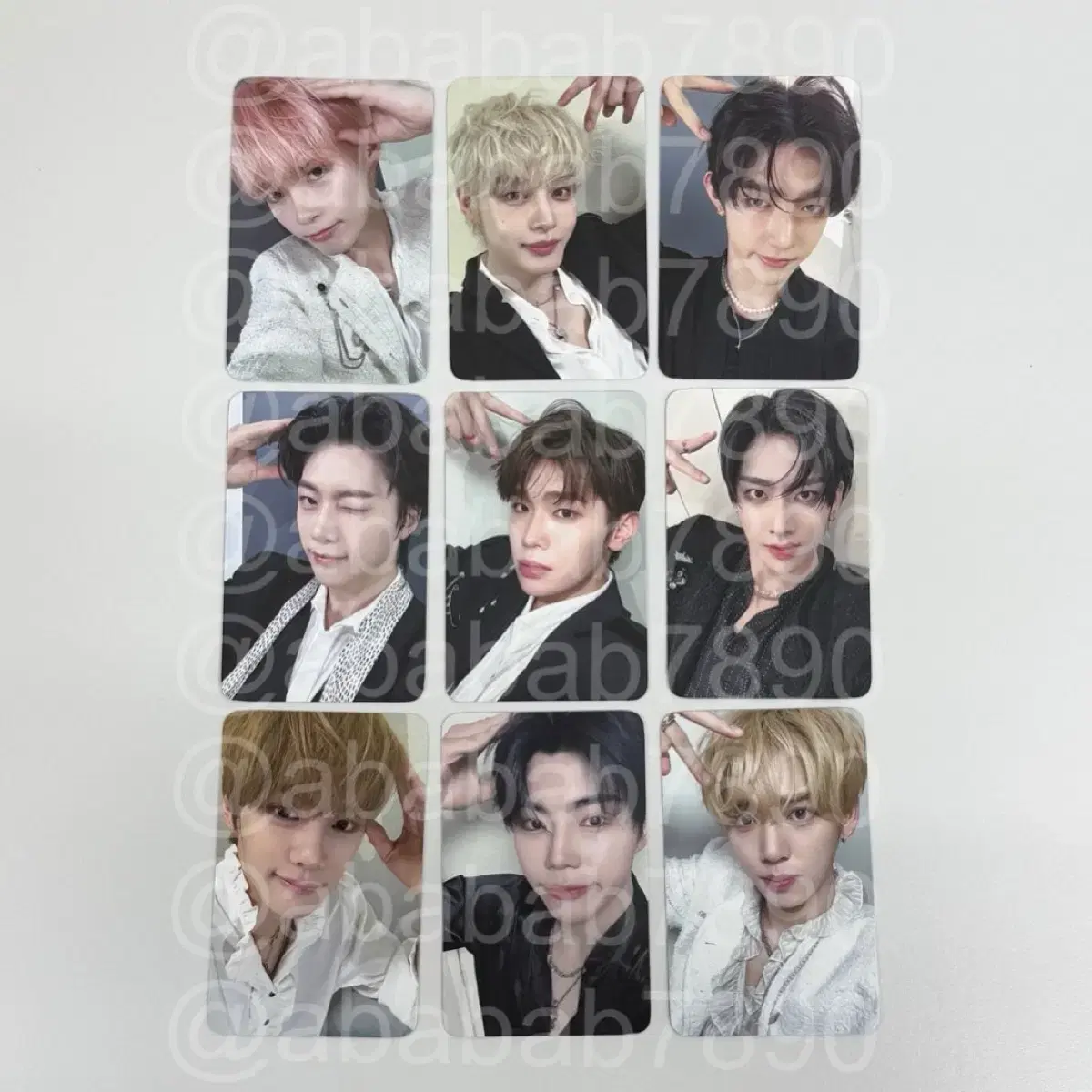 Set of 9 sheets)) zerobaseone soundwave video call event fansign unreleased photocard WTS