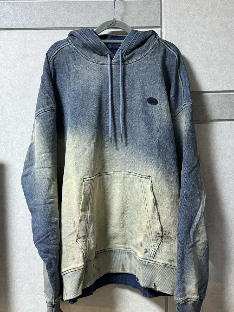 Diesel Diesel 23SS Denim Distressed Hoodie XL