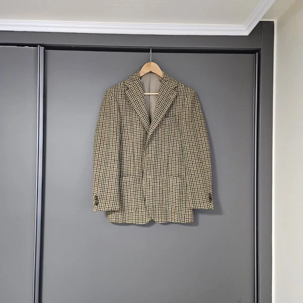 [44] La Marche Gunclub Tweed Jacket / Abraham Moon Houndstooth Ring Jacket