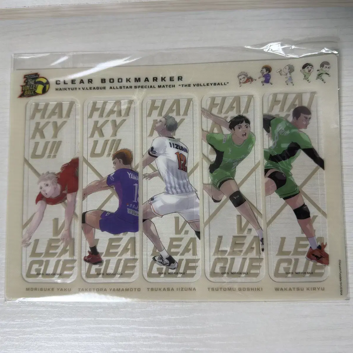 Haikyuu V-League Bookmark Yaku Goshiki