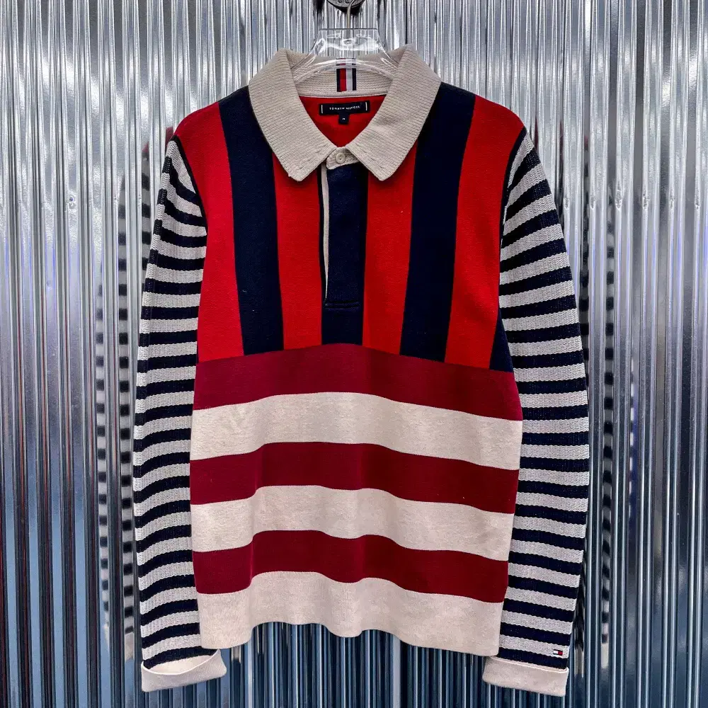 Tommy Hilfiger Cotton Kara Neck Dangara Knit (Domestic L) P342