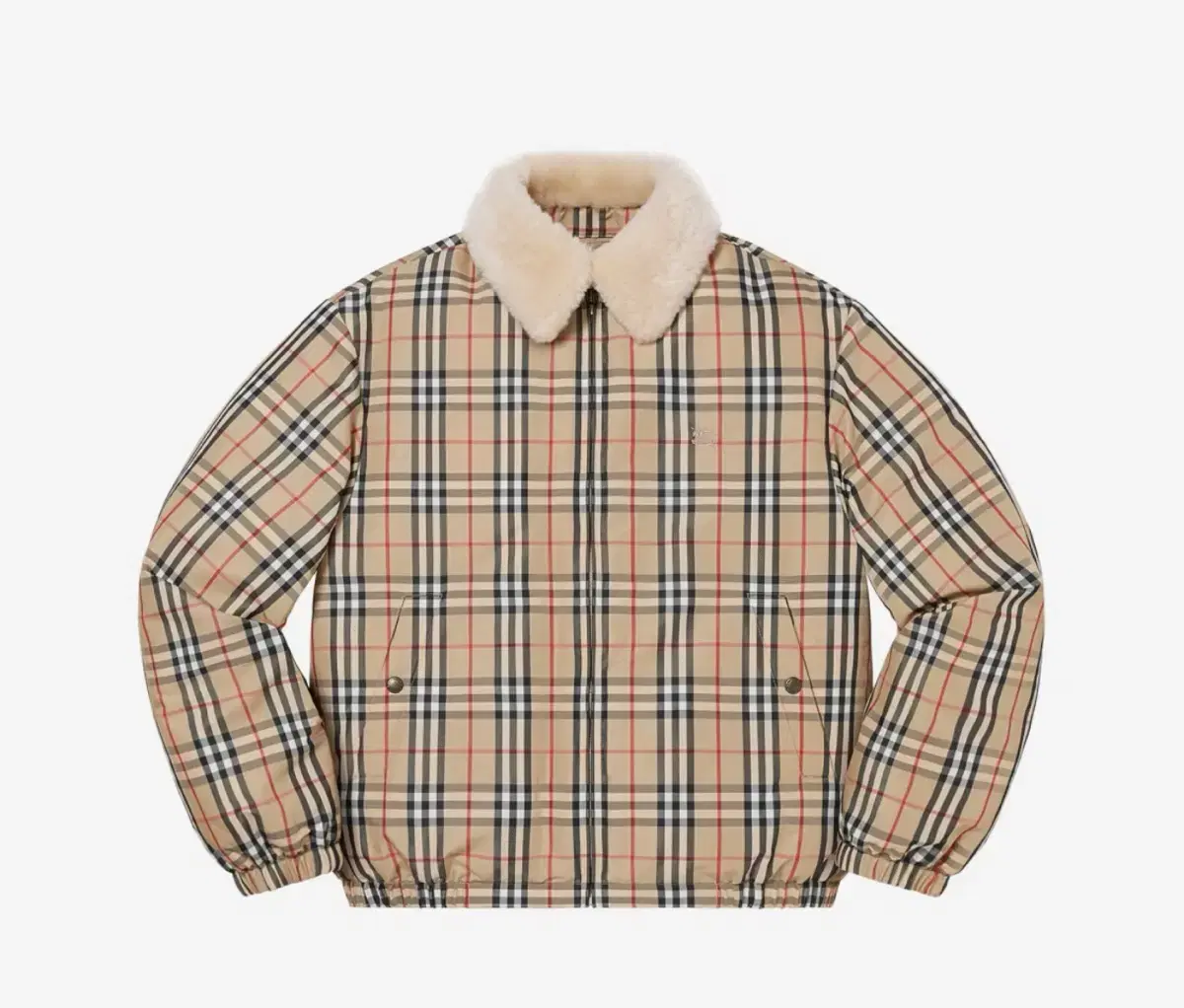 Supreme x Burberry Shirred Collar Down Puffer Jacket Beige - 22SS XL