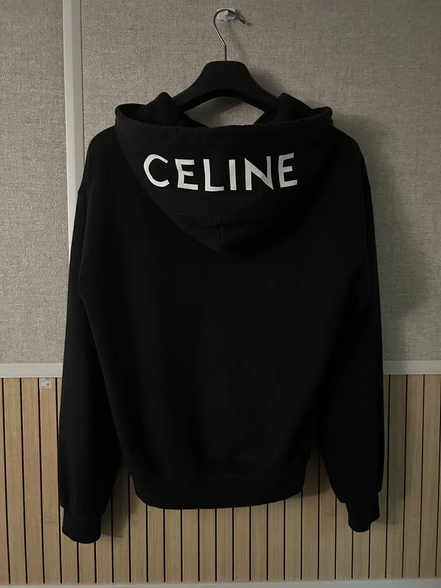 Seline back logo hoodie zip-up CELINE