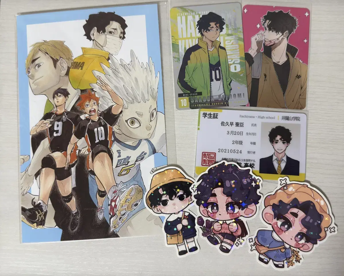 Haikyuu Sakusa Goods bulk Chiryu Student ID postcard sticker kard etc.