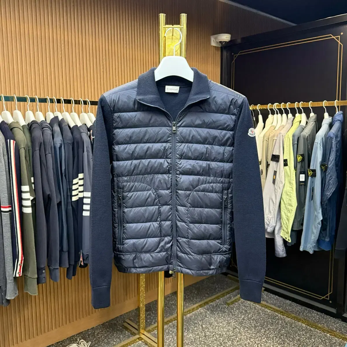 [size S, dark navy] Moncler kim hyunwoo Knit padding