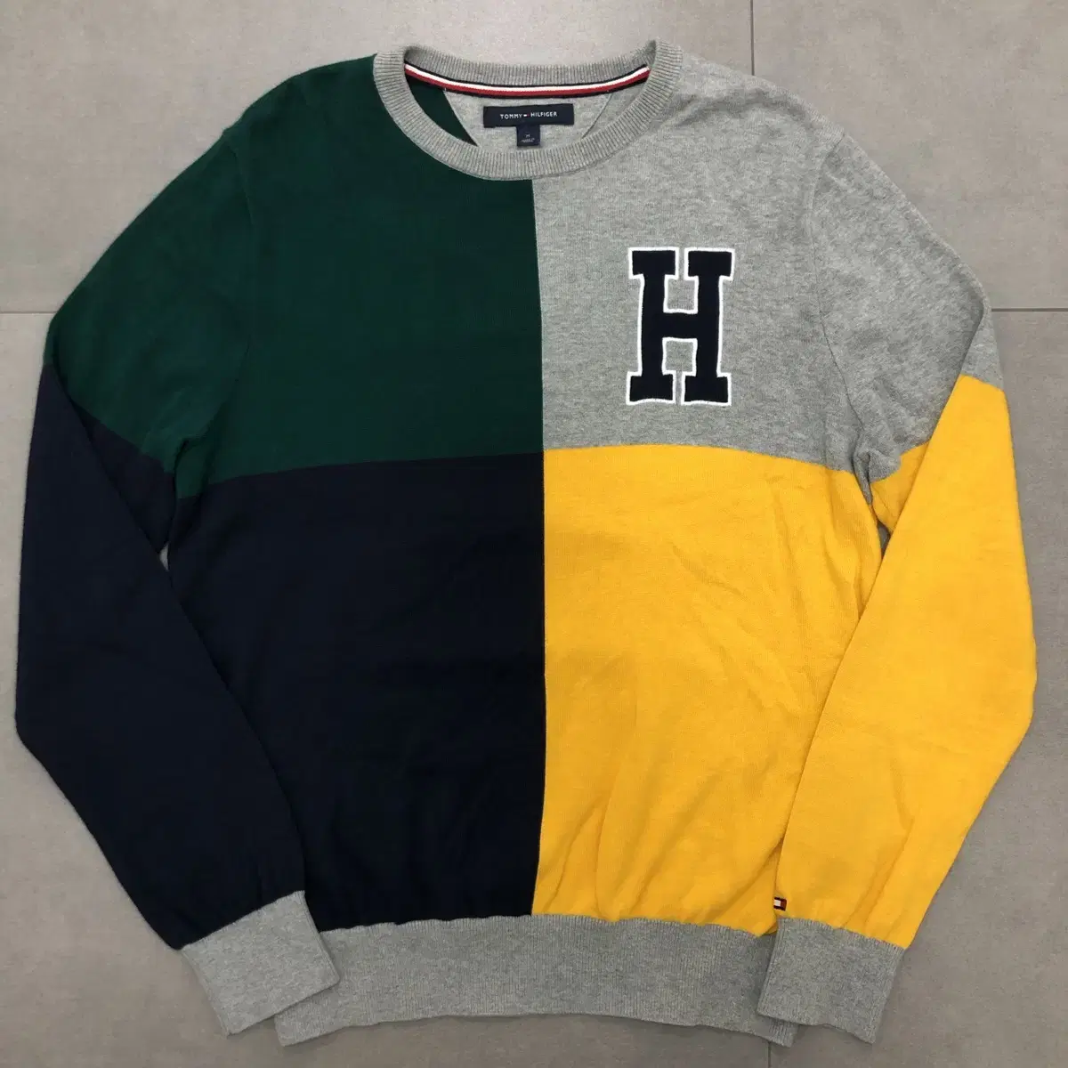 Tommy Hilfiger Colorblock Cotton Knit Sweater M