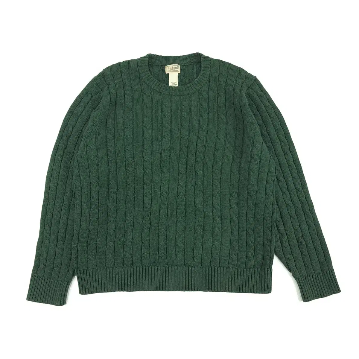 (CS120)L L Elvin Pretzel Green Knit Sweater knit