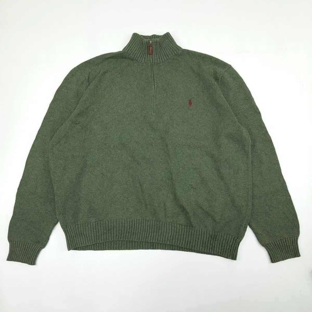 (CS123) 2XL Polo Ralph Lauren Khaki Half-Zip Long Sleeve Knit