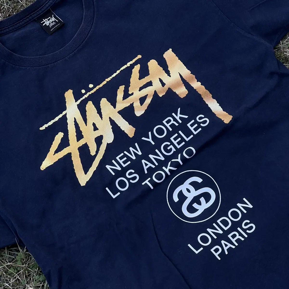 Stussy World Tour Gold & Blue(L)