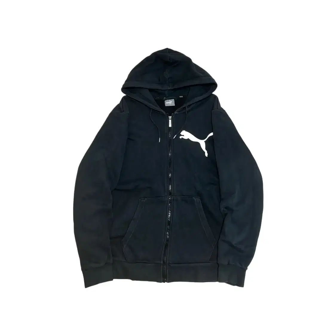 Puma Big Logo Old School Hoodie Zip Up Black