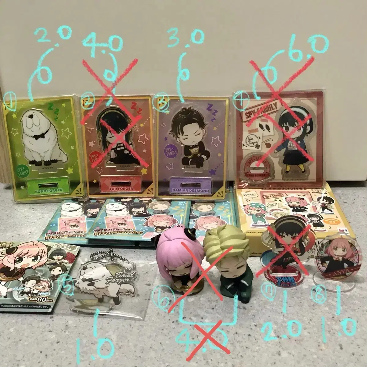 SPY FAMILY Merchandise WTS (Bulk) / Figures / Gacha / acrylic / Keyrings