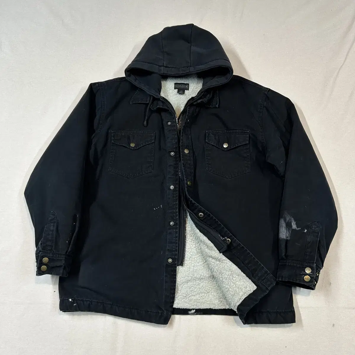 L) DACOTA USA Workwear Hooded Layered Jacket